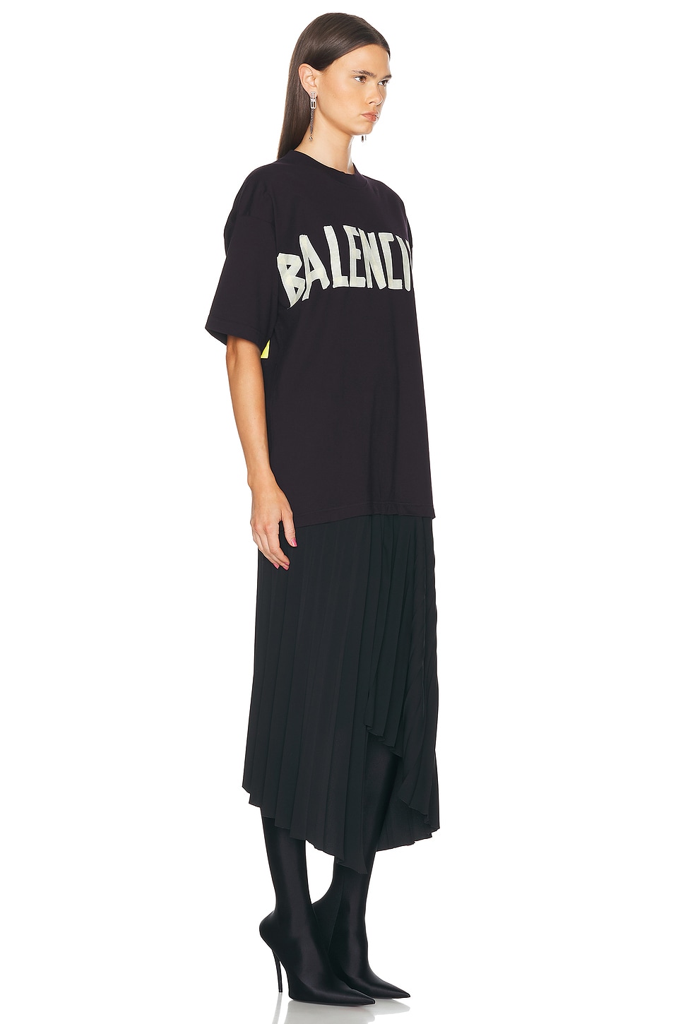 Balenciaga T-Shirt Dress in Black | FWRD