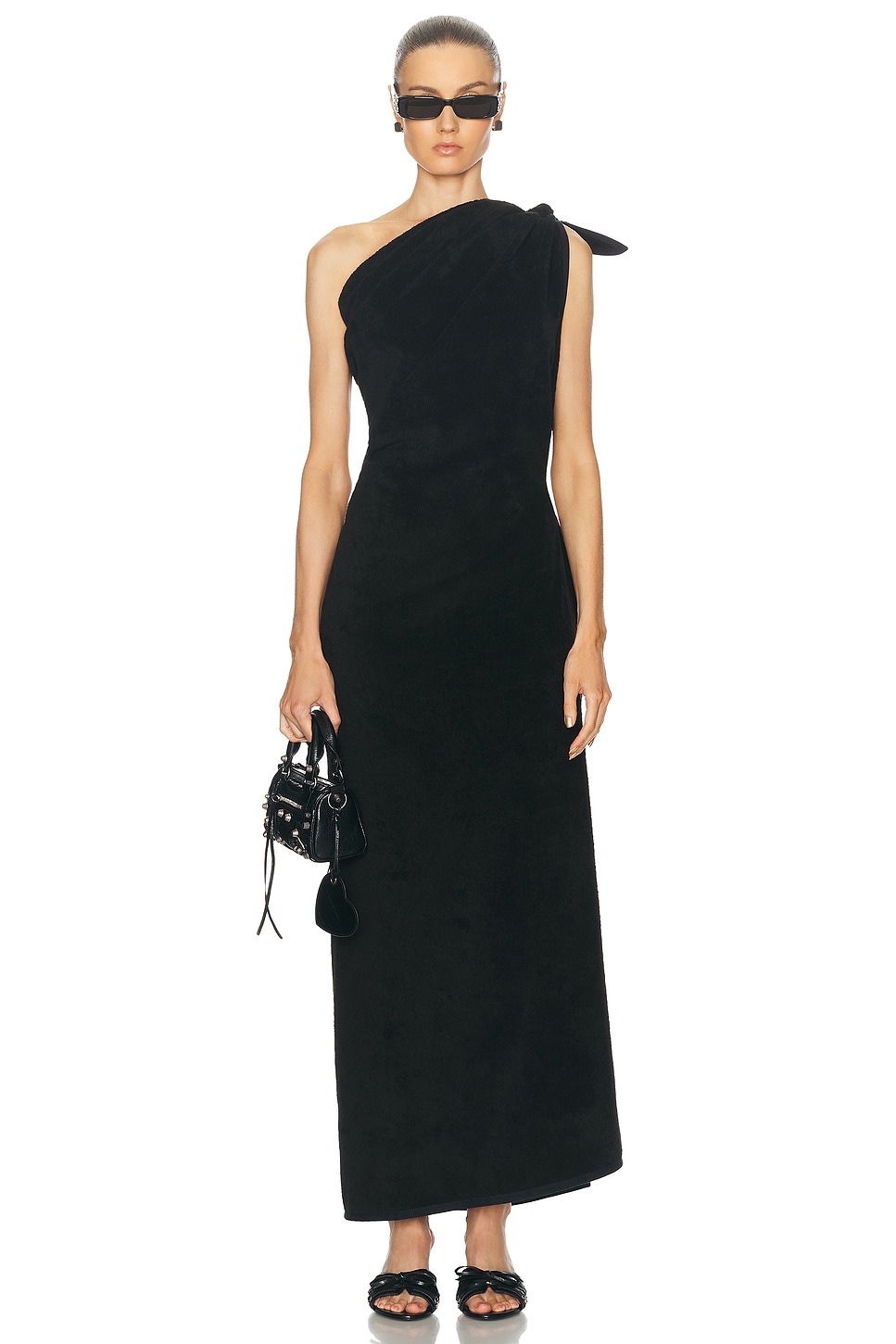Image 1 of Balenciaga Maxi Draped Dress in Black