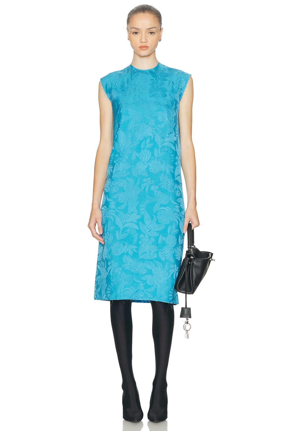 Image 1 of Balenciaga Sleeveless Midi Dress in Sky Blue