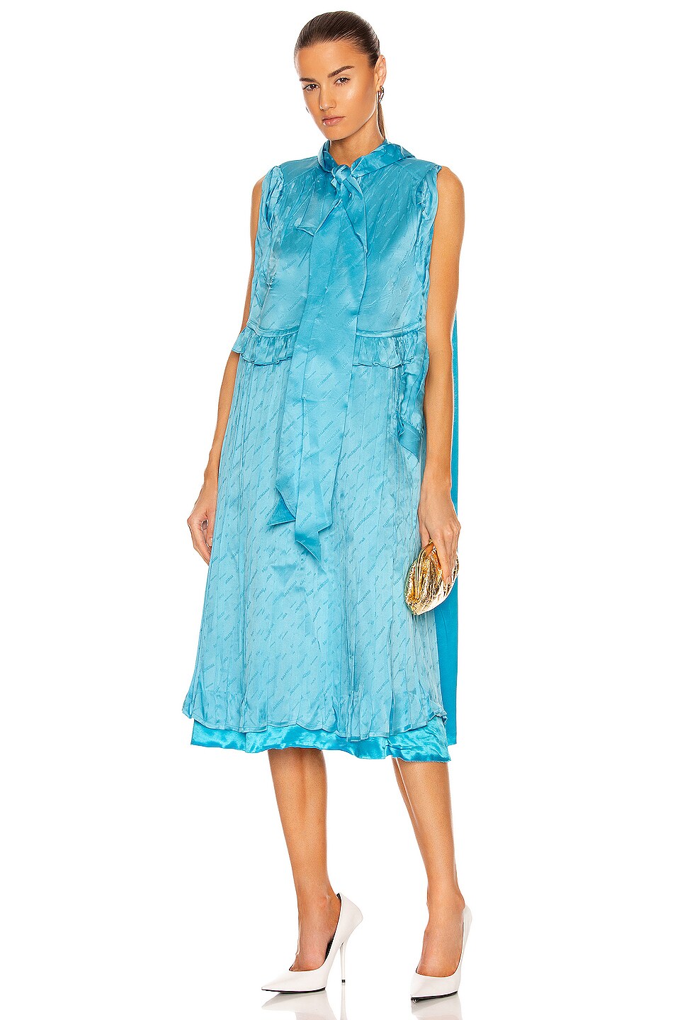 Image 1 of Balenciaga Patched Dress in Azure