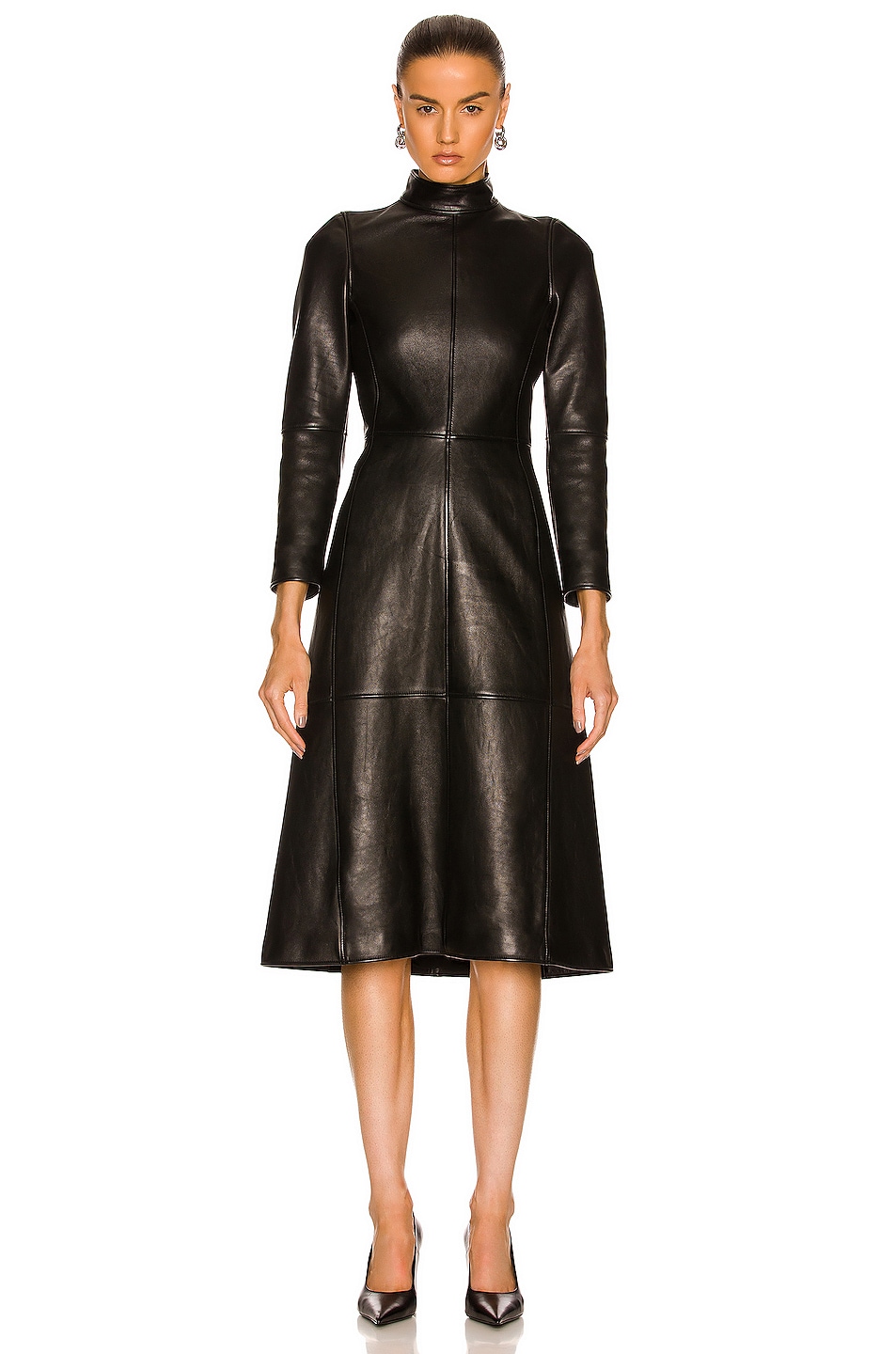 Image 1 of Balenciaga Fitted Fetish Dress in Black