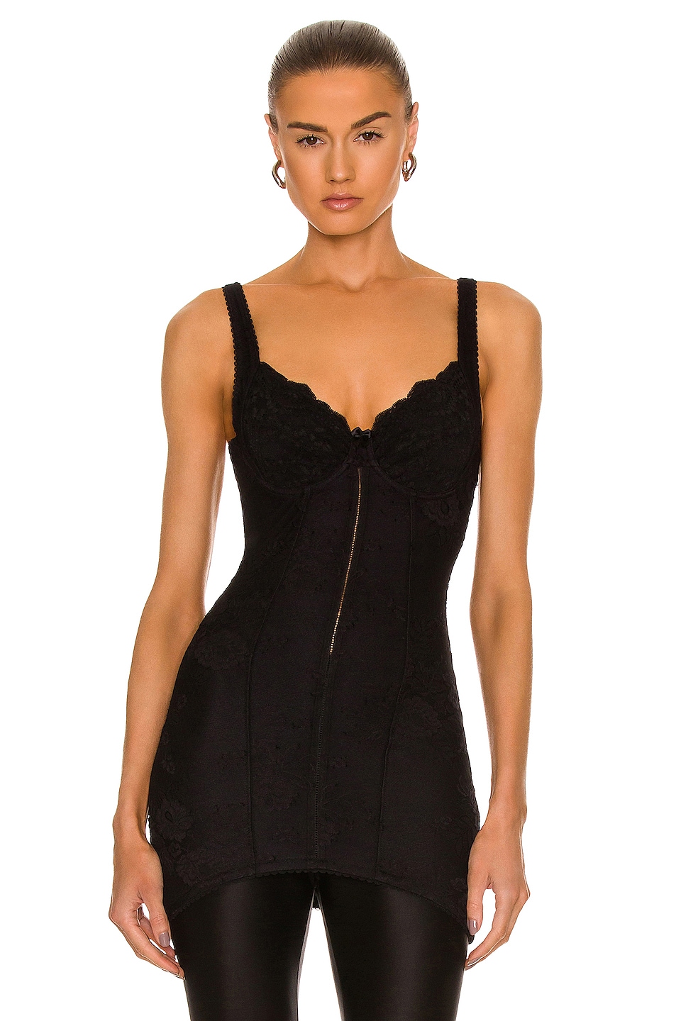 Image 1 of Balenciaga Mini Lingerie Dress in Black