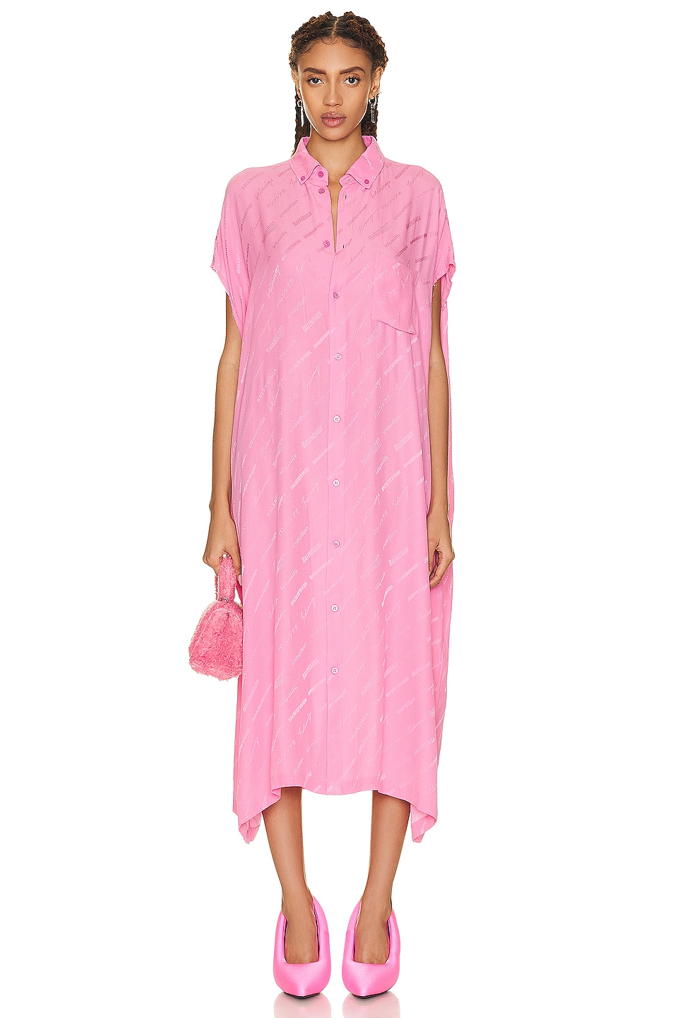 Image 1 of Balenciaga Rawcut Dress in Pink