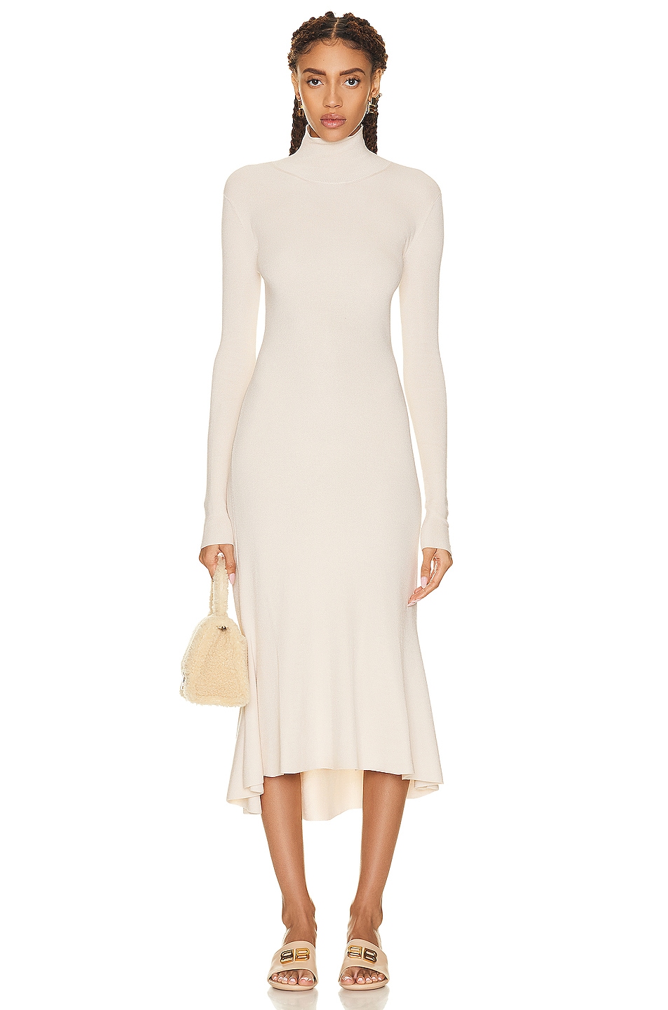 Image 1 of Balenciaga Godet Dress in Beige