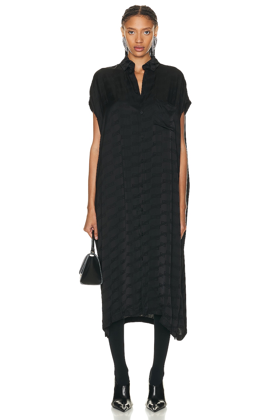 Image 1 of Balenciaga Cut Sleeveless Dress in Black