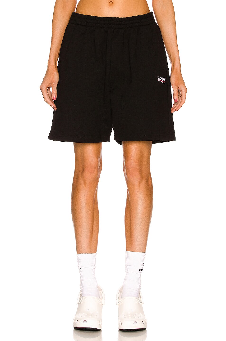 Image 1 of Balenciaga Sweat Short in Black & White