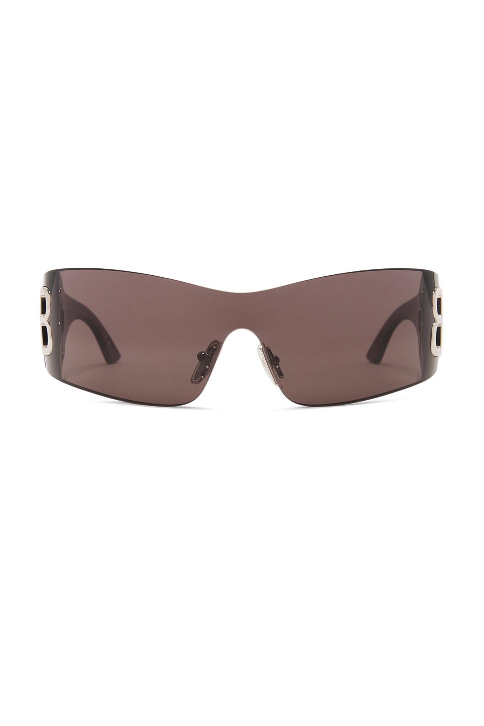 Shop Balenciaga Mask Sunglasses In Grey