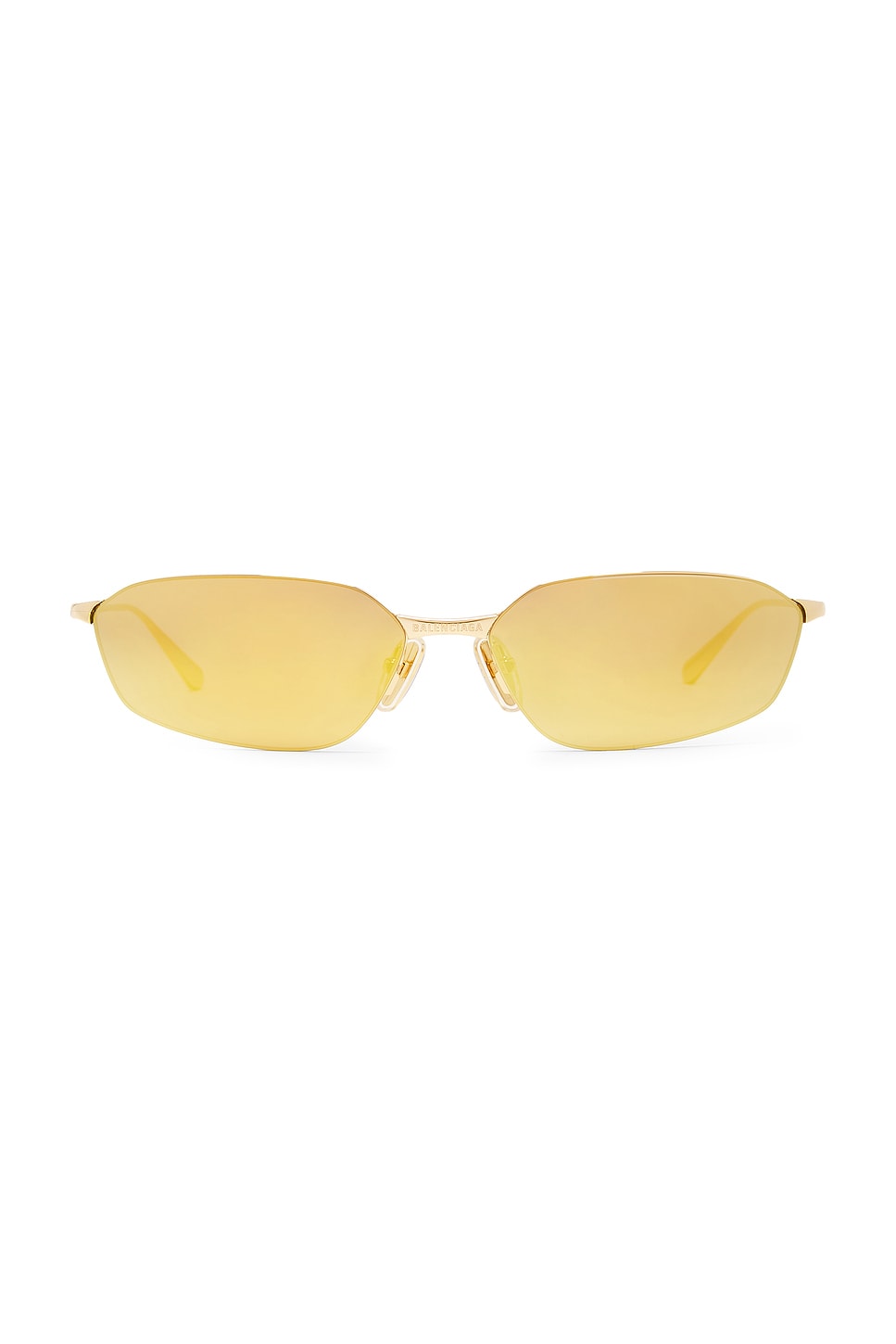 Rectangular Sunglasses in Metallic Gold