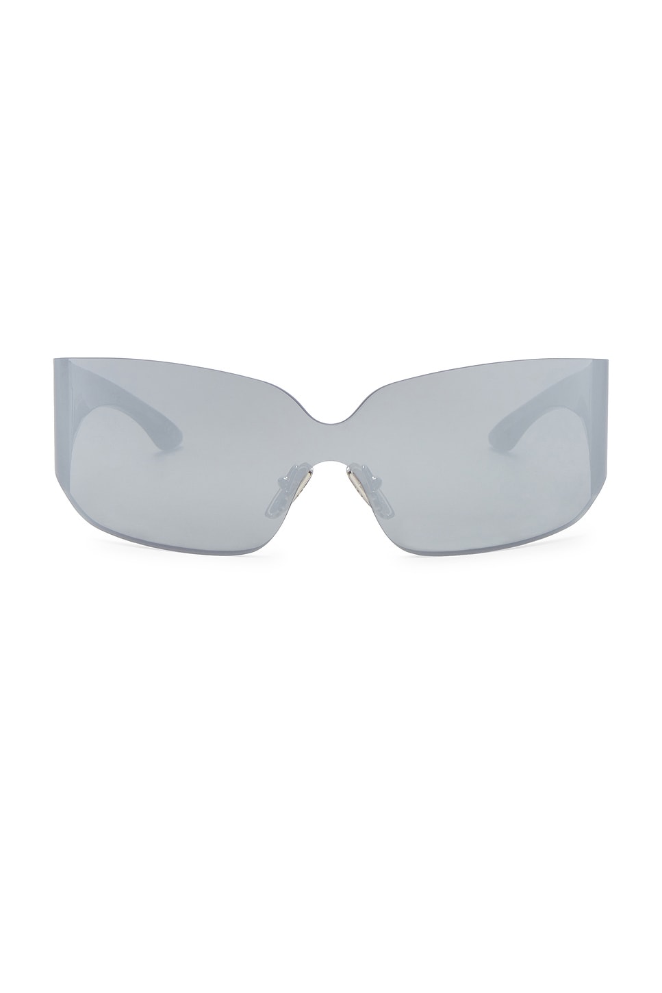 Balenciaga Mono Square Silver Acetate Sunglasses In Silver