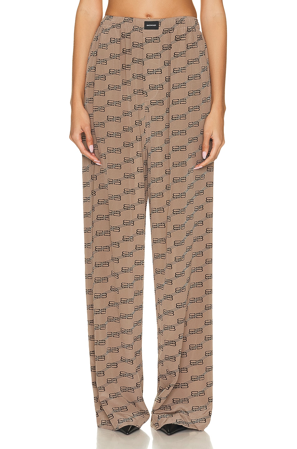 Image 1 of Balenciaga Pajama Pant in Beige & Brown