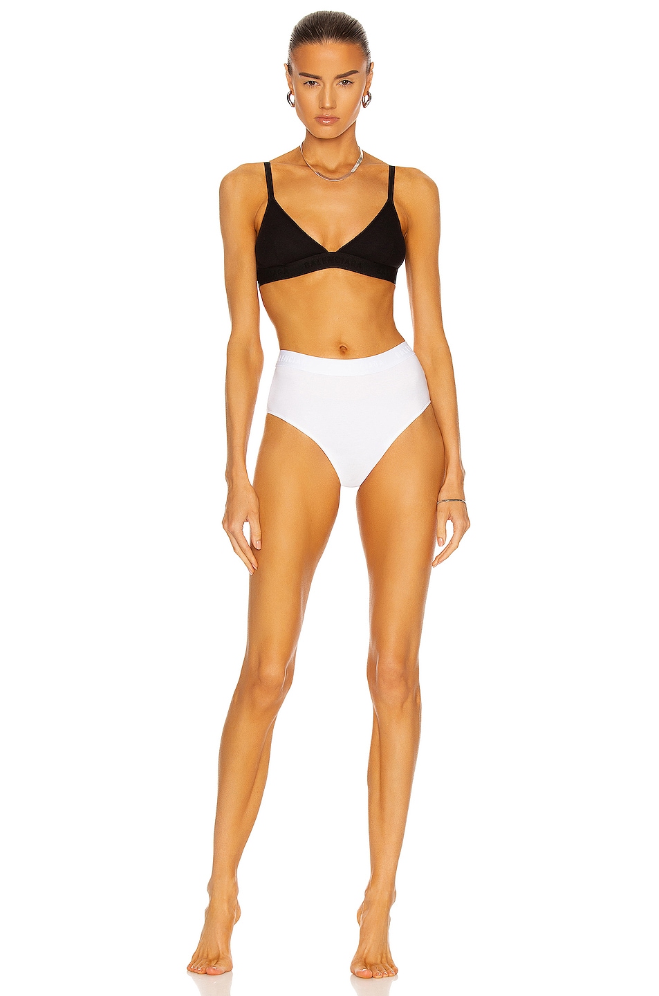 Balenciaga Slip Low Waist Panty in White FWRD