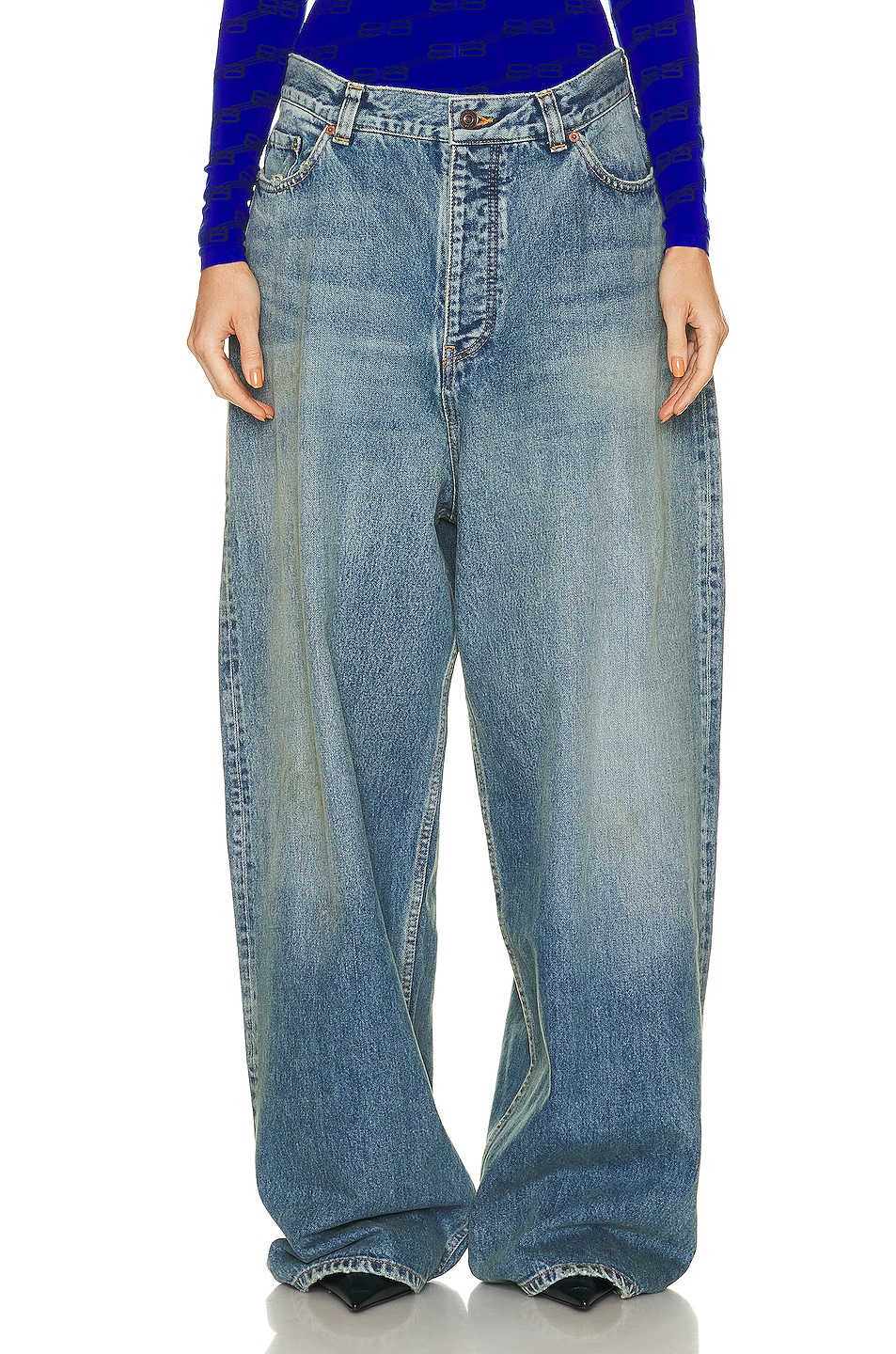 Image 1 of Balenciaga Large Baggy Pant in True Blue