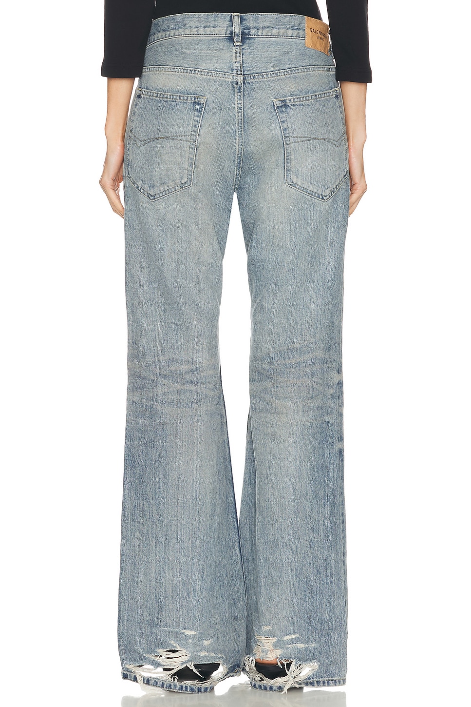 Flared Log Balenciaga Flared Leg in Outback Blue | FWRD