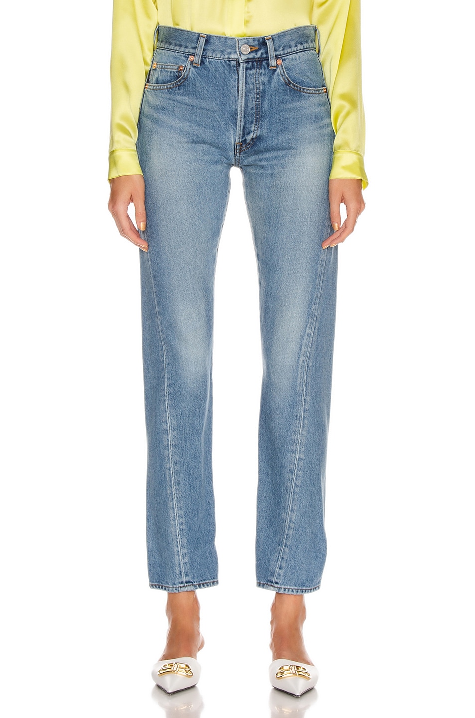 Image 1 of Balenciaga Twisted Jean in Light Indigo