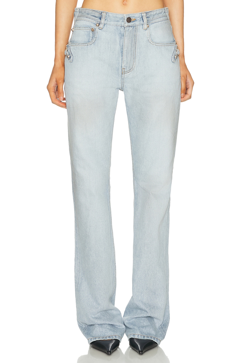Image 1 of Balenciaga City Straight Leg in Light Blue