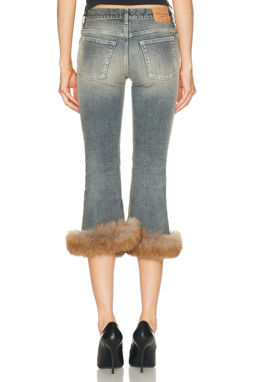 Balenciaga Flared Capri in Light Blue | FWRD