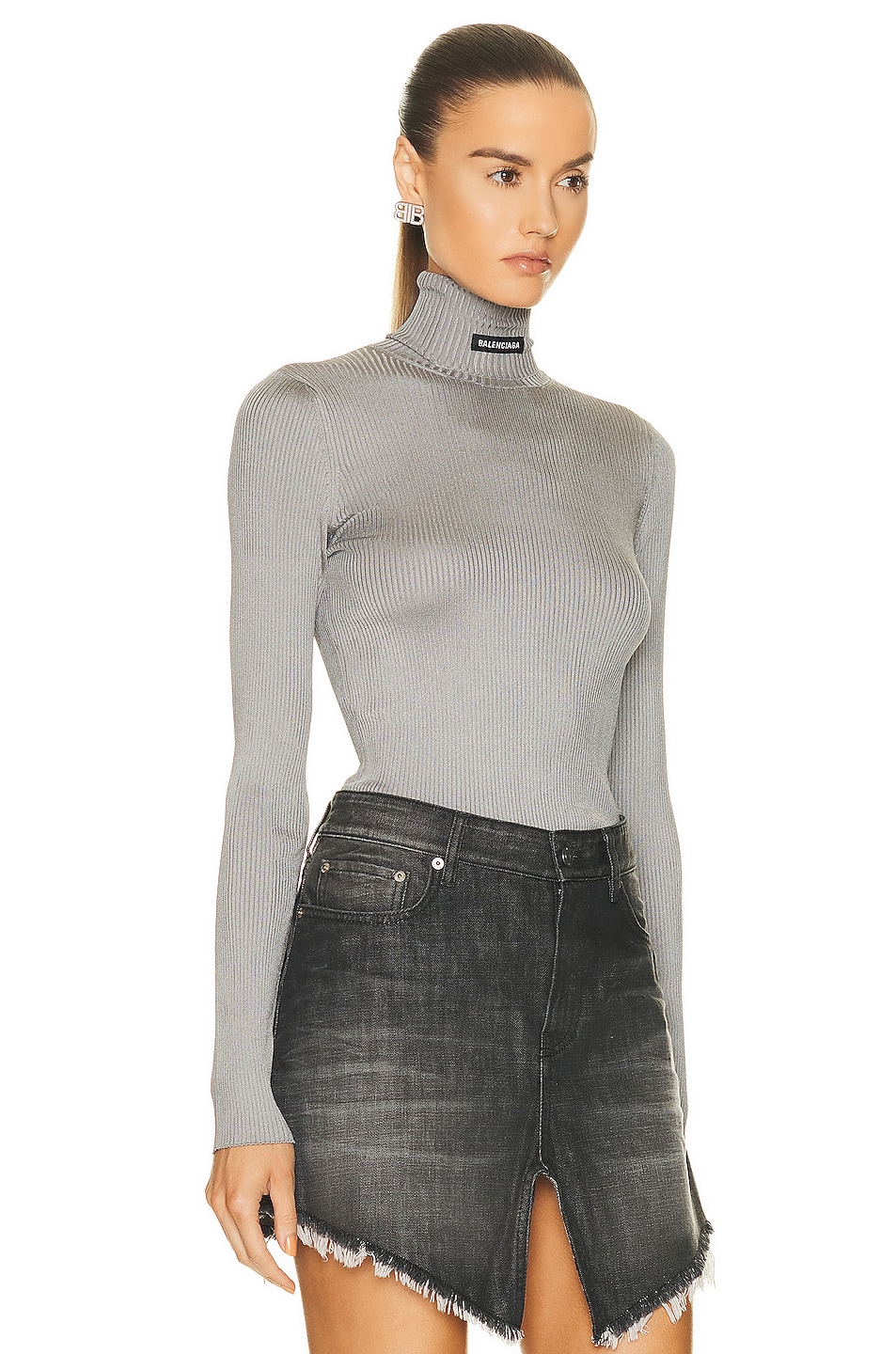 Balenciaga Turtleneck Sweater Dress - Women's 36