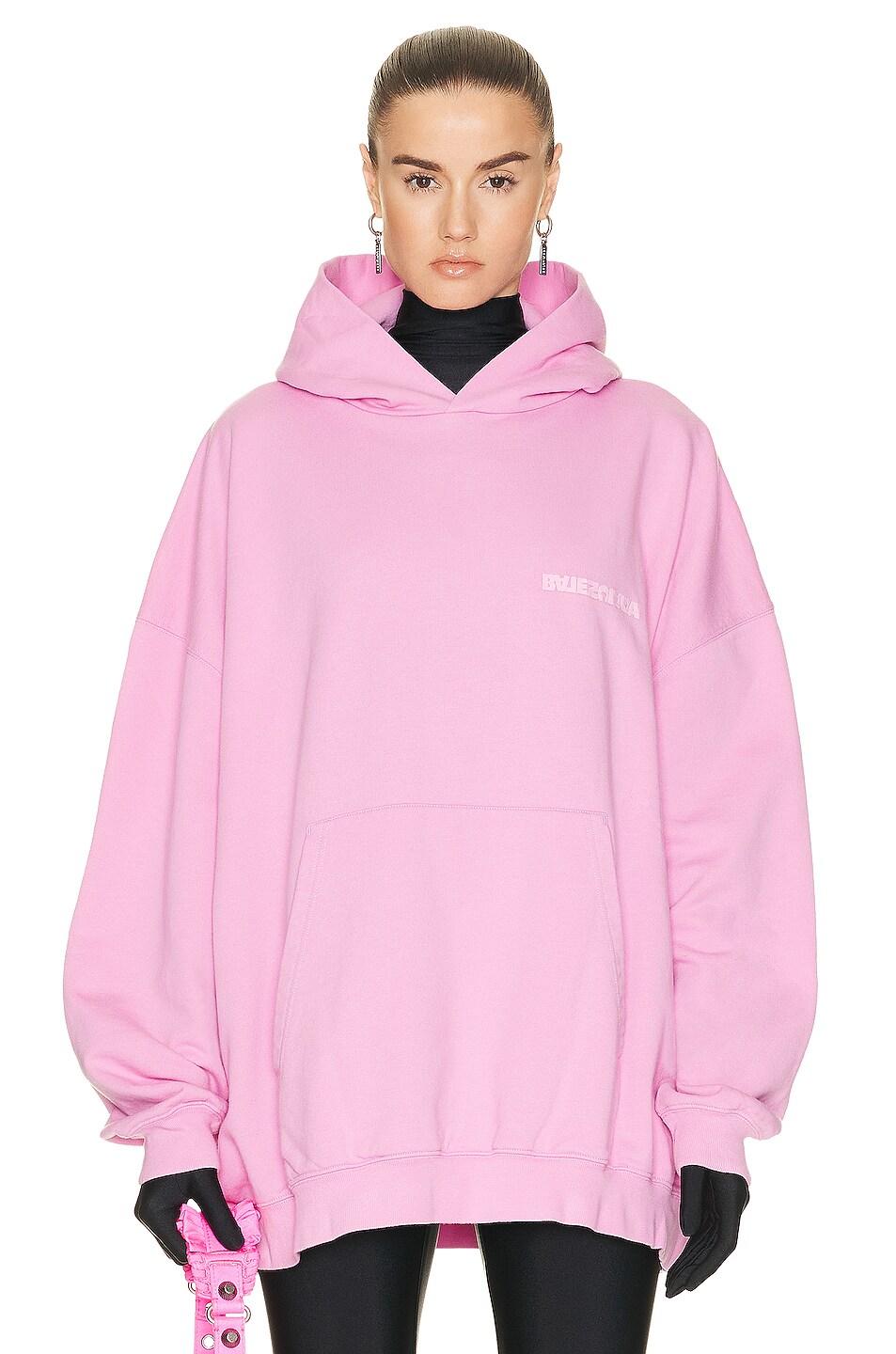 Image 1 of Balenciaga Large Fit Hoodie in Pink