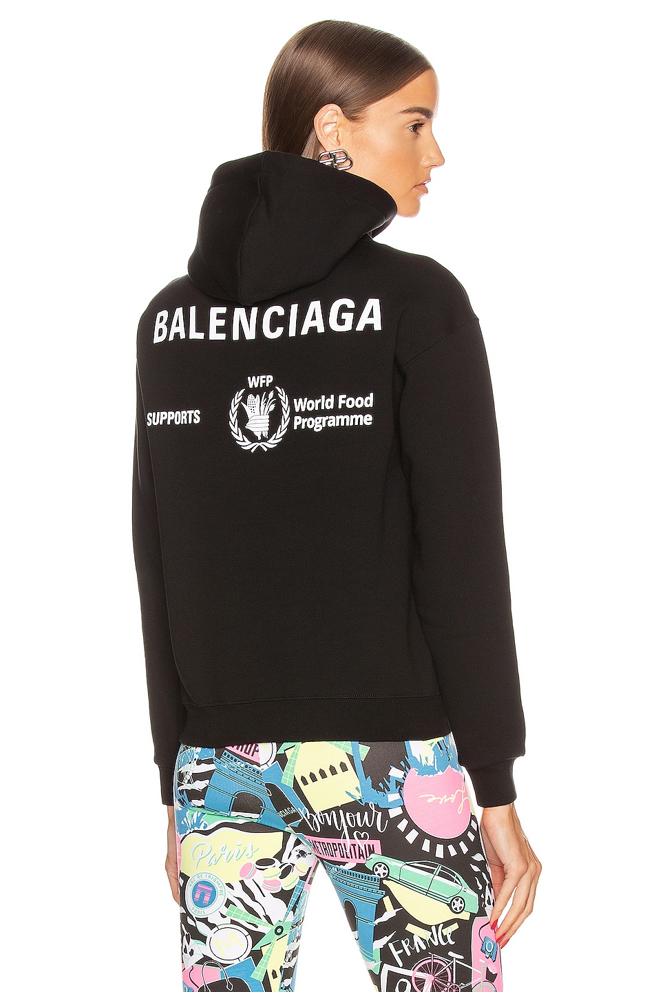 Image 1 of Balenciaga Shrunk Hoodie in Black