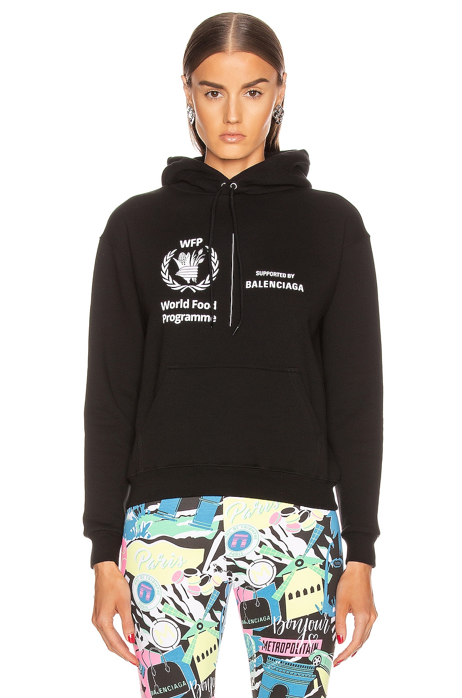 Balenciaga Shrunk Hoodie in Black | FWRD