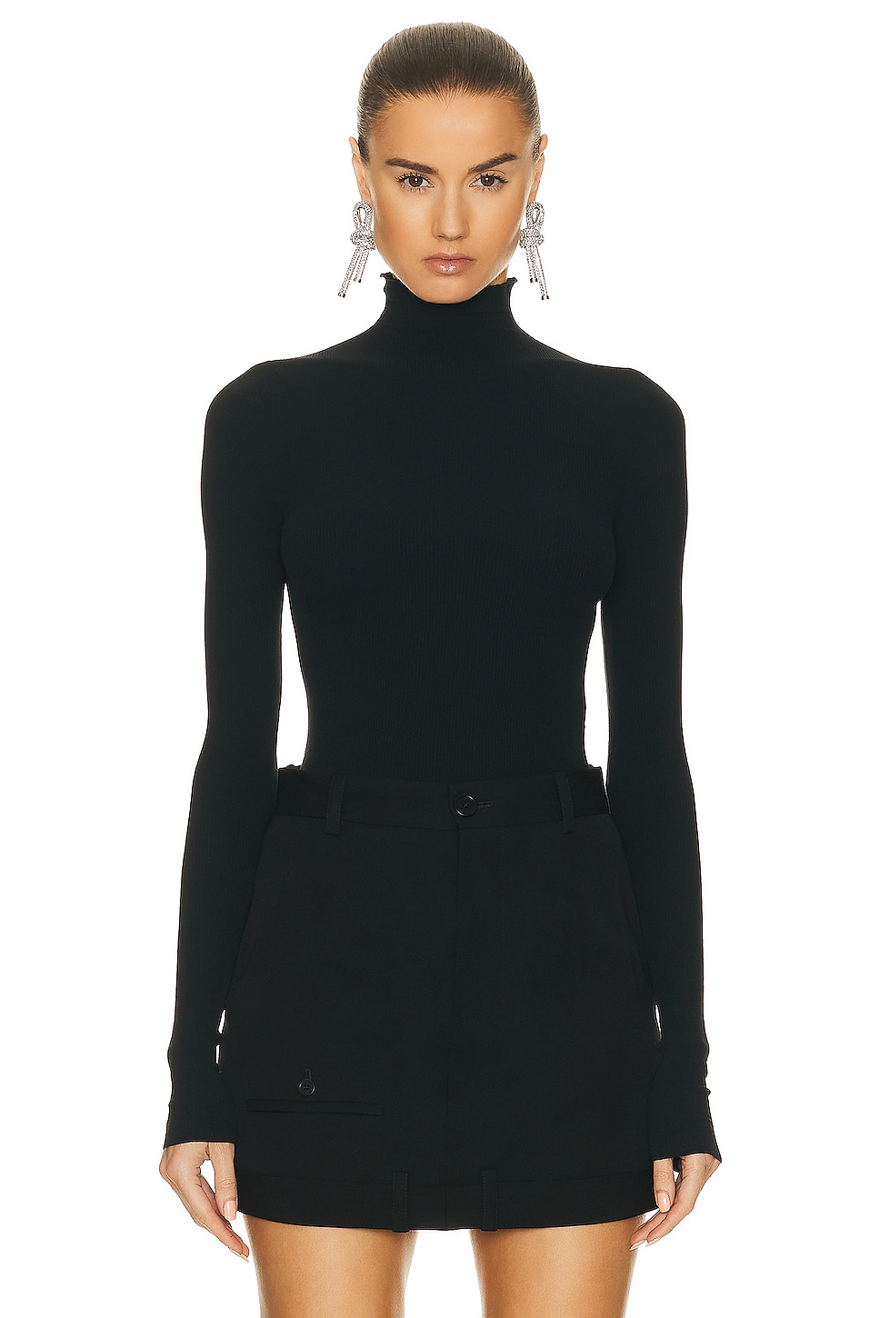 Image 1 of Balenciaga Turtleneck Sweater in Black