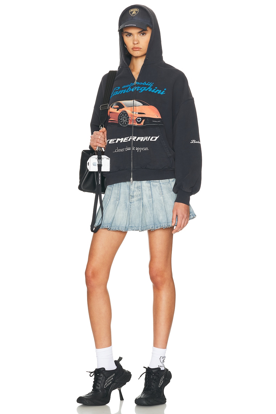 Balenciaga Lamborghini Small Fit Zip Up Hoodie thumbnail