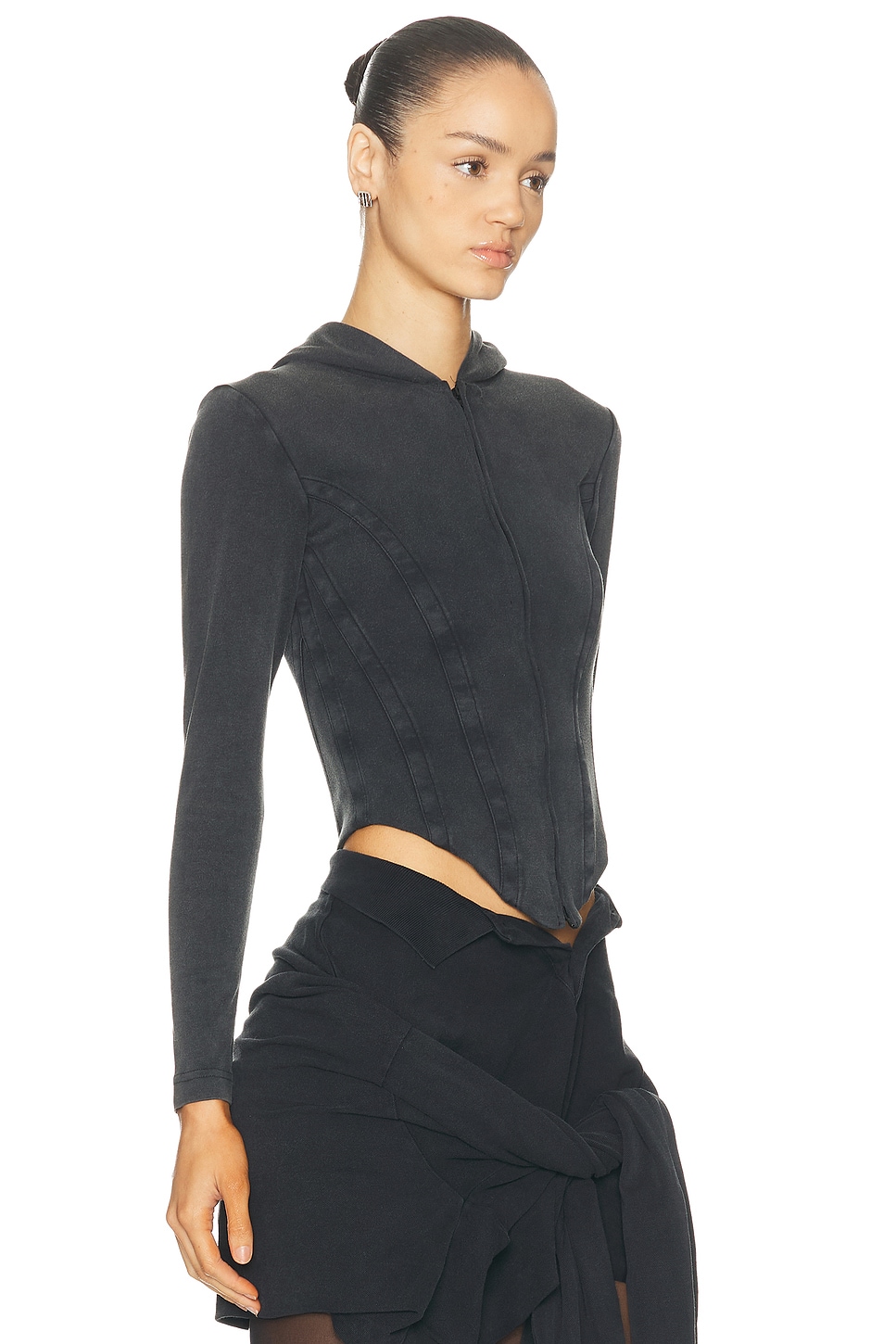 Balenciaga Corseted Zip Up Hoodie
