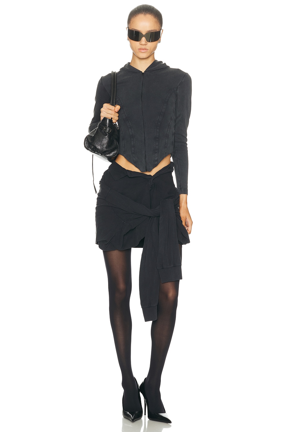 Balenciaga Corseted Zip Up Hoodie