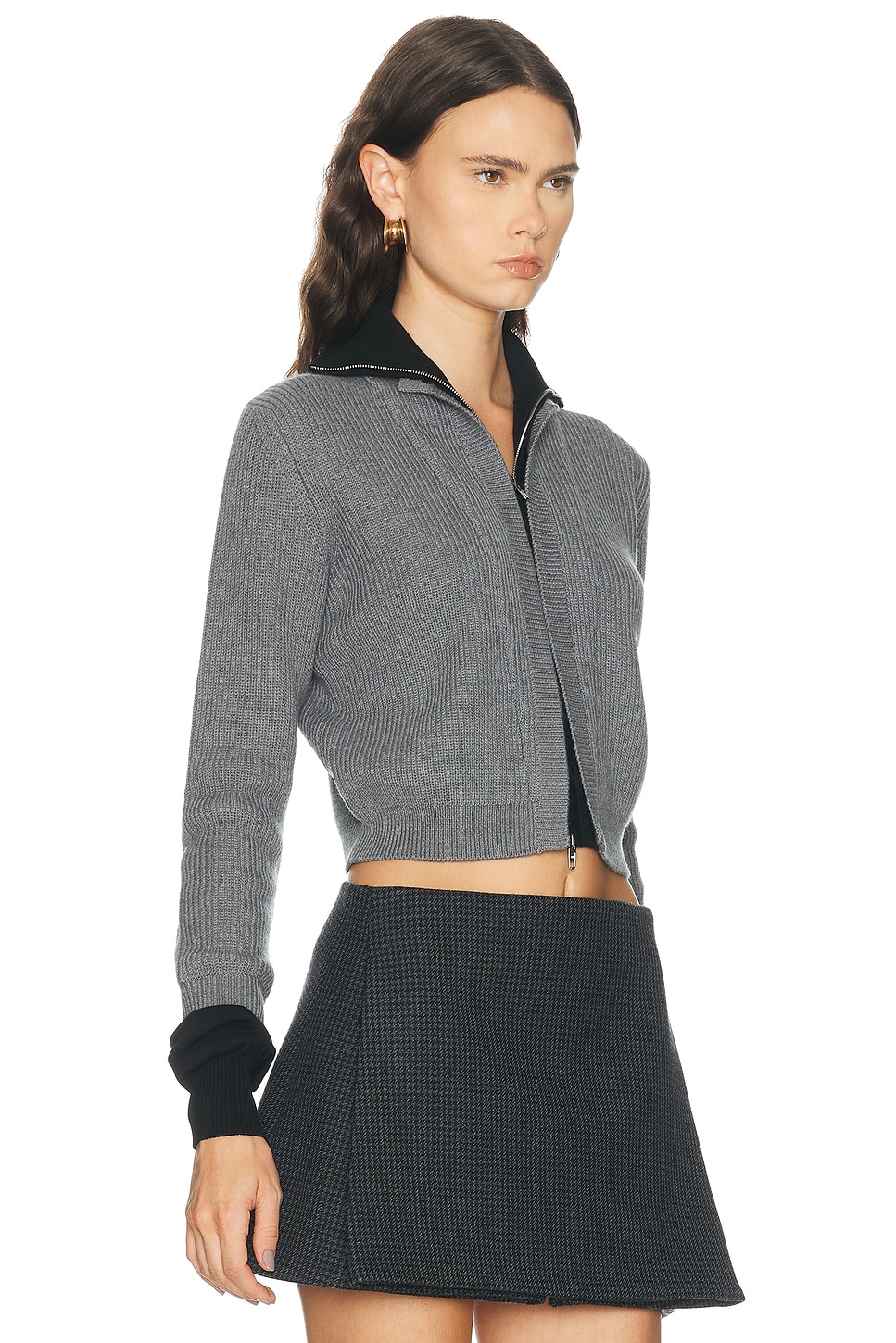 Balenciaga Hybrid Zip Up Sweater