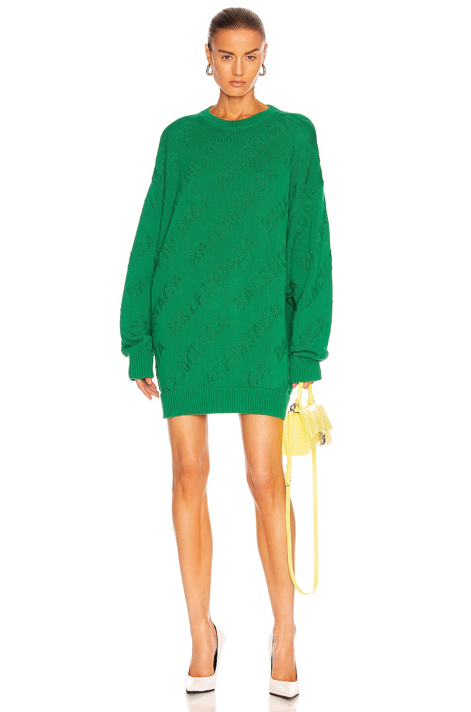 Image 1 of Balenciaga Long Sleeve Crewneck Sweater in Green