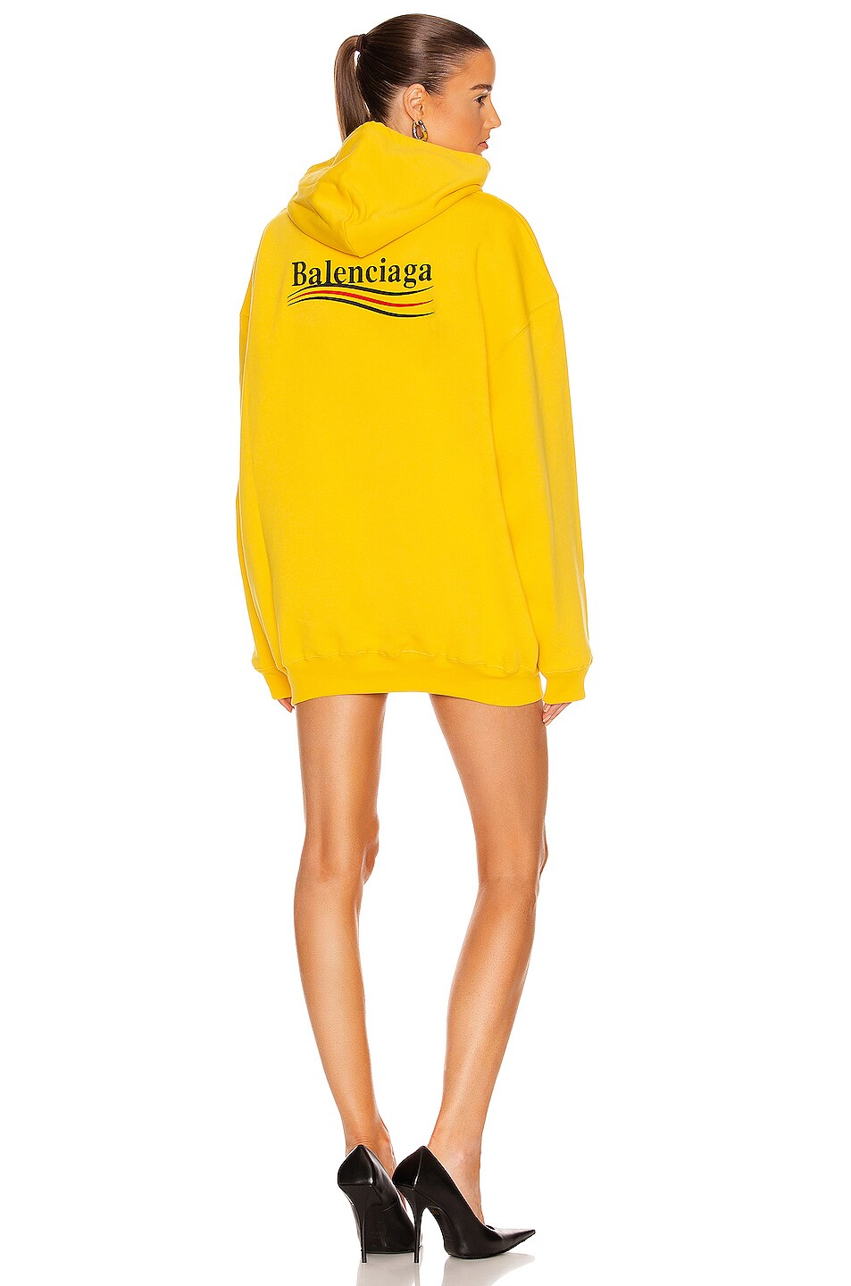 Image 1 of Balenciaga Political Campaign Medium Fit Hoodie in Yellow