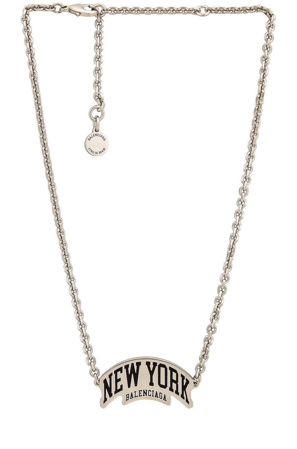 Image 1 of Balenciaga New York Necklace in Shiny Silver