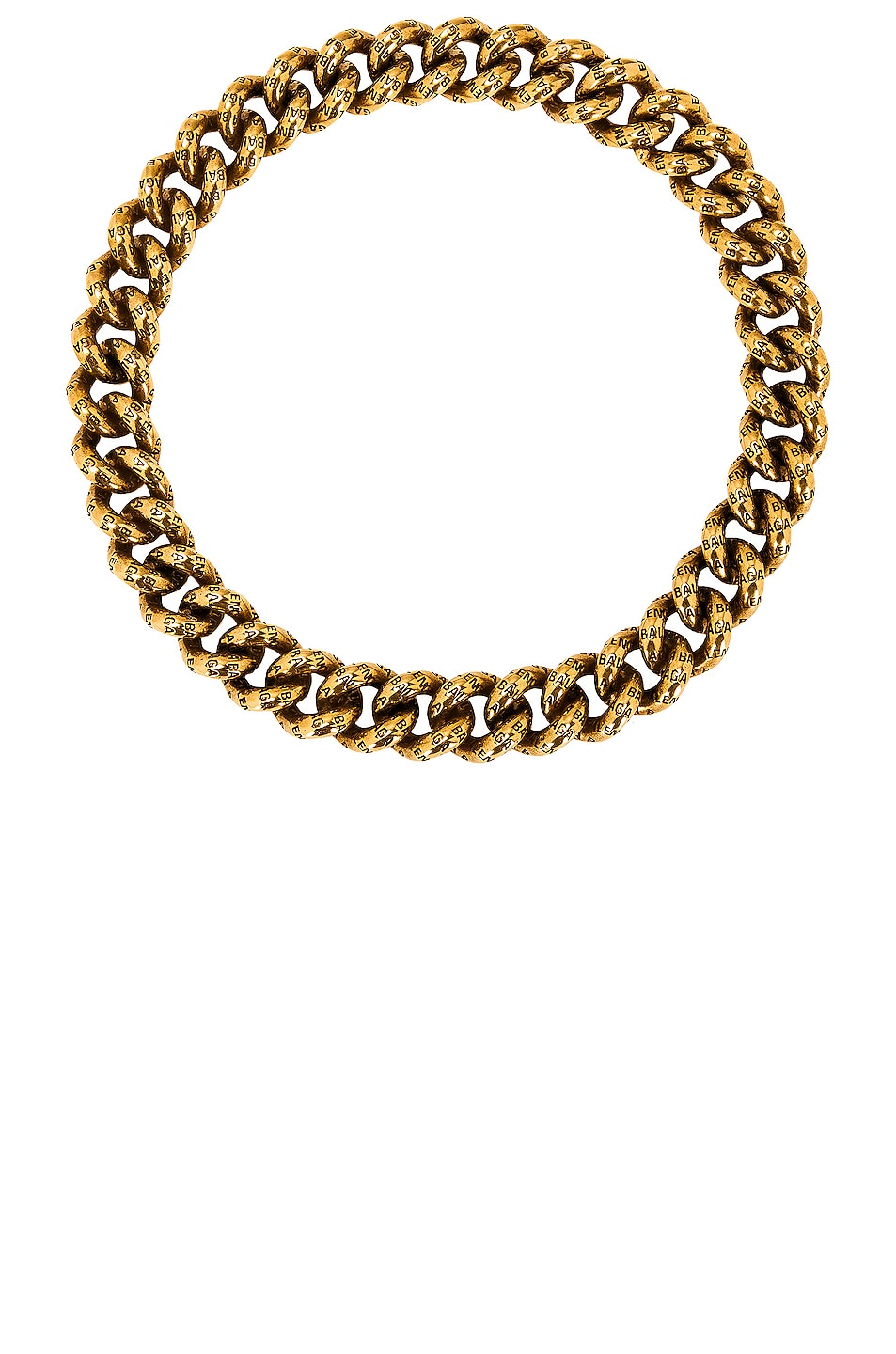 Image 1 of Balenciaga Logo Necklace in Antique Gold