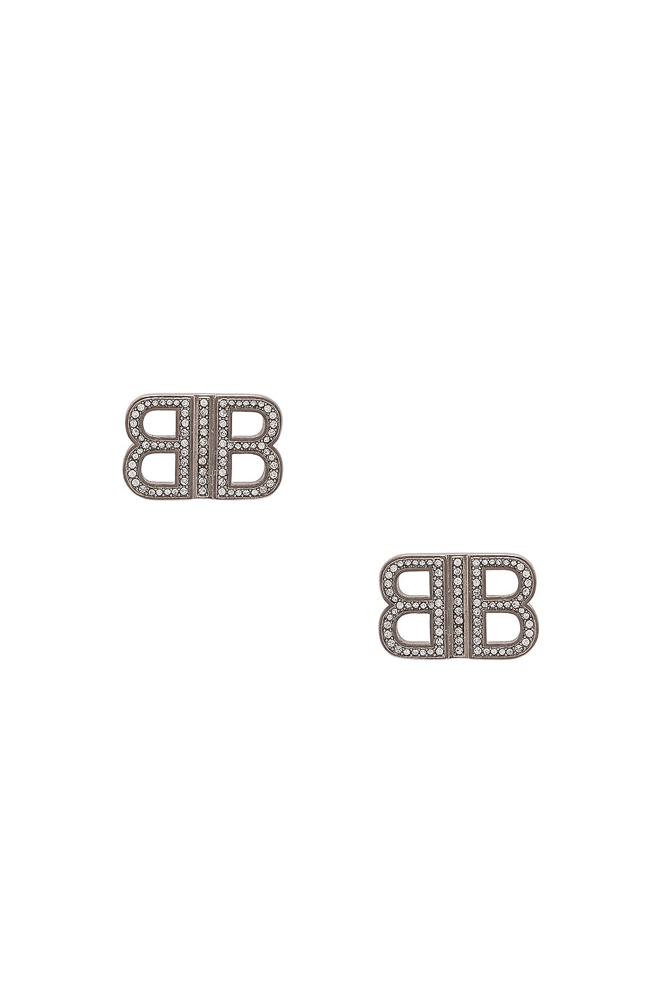 Image 1 of Balenciaga BB XS Earrings in Silver