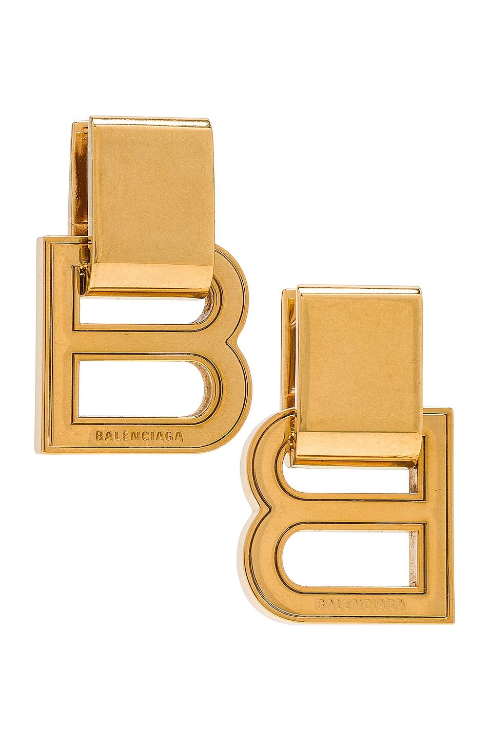 Image 1 of Balenciaga Hourglass Earrings in Gold