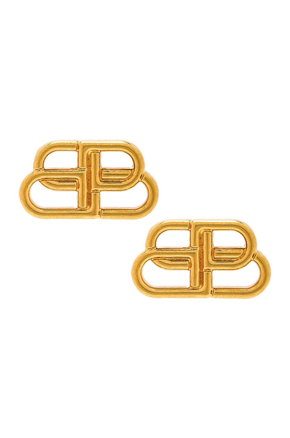 Image 1 of Balenciaga Bb Stud Earrings in Gold