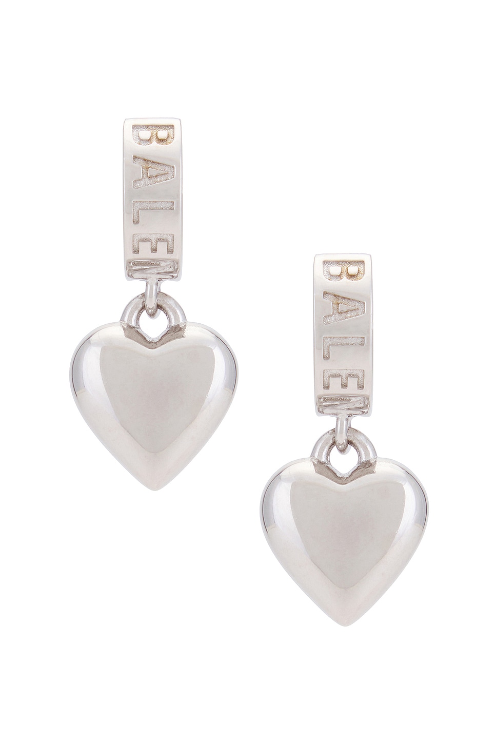 Image 1 of Balenciaga Sharp Heart Earrings in Silver
