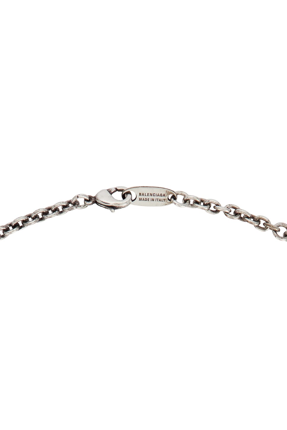 Image 4 of Balenciaga 3 Letter VIP Necklace in Antique Silver