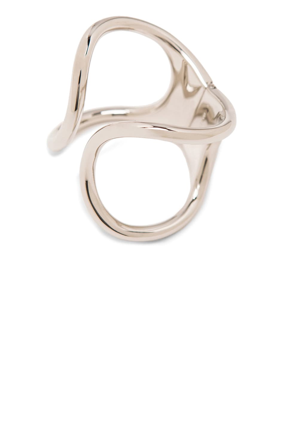 Image 1 of Balenciaga Brass Simple Cage Bracelet in Palladium