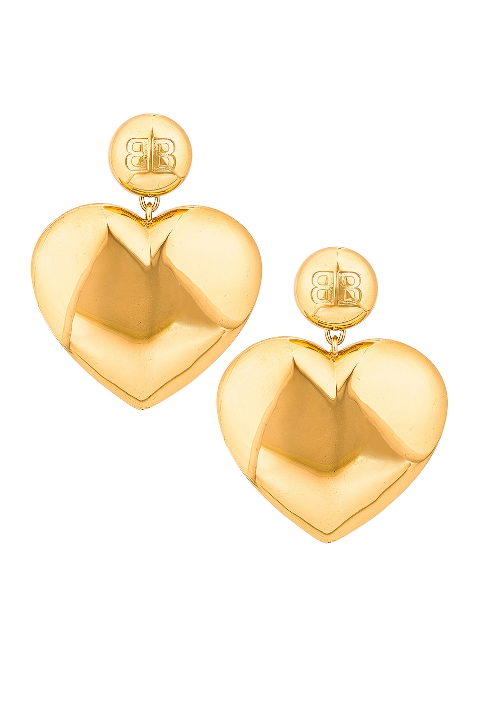 Image 1 of Balenciaga Susi Earrings in Shiny Gold