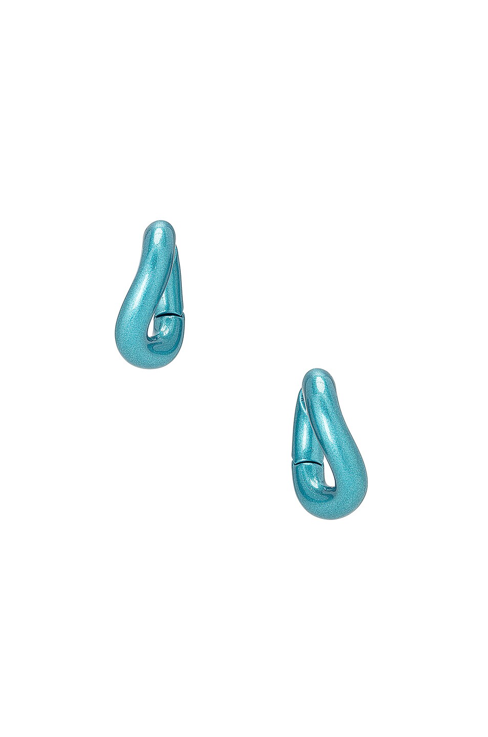 Image 1 of Balenciaga Loop Earrings in Blue