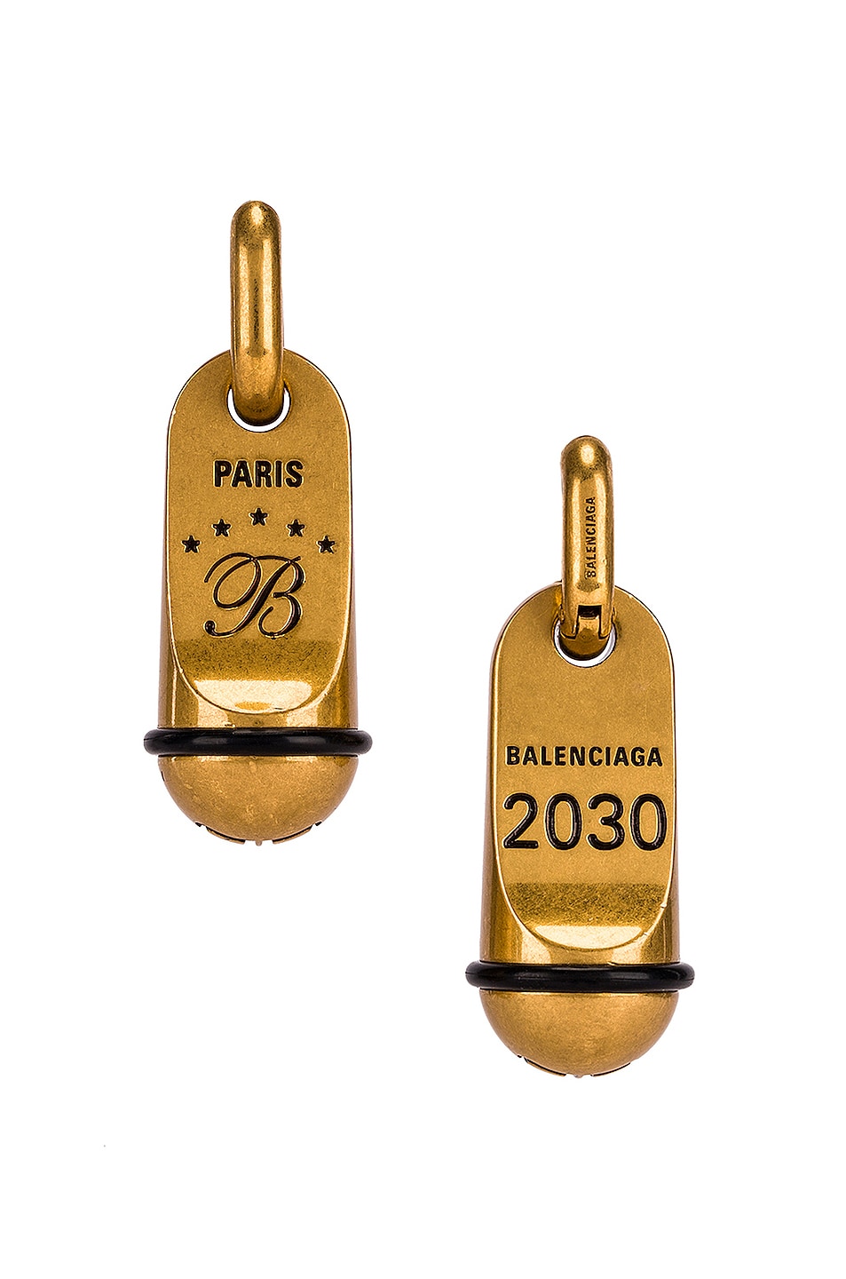 Image 1 of Balenciaga Hotel Earrings in Dark Antique Gold