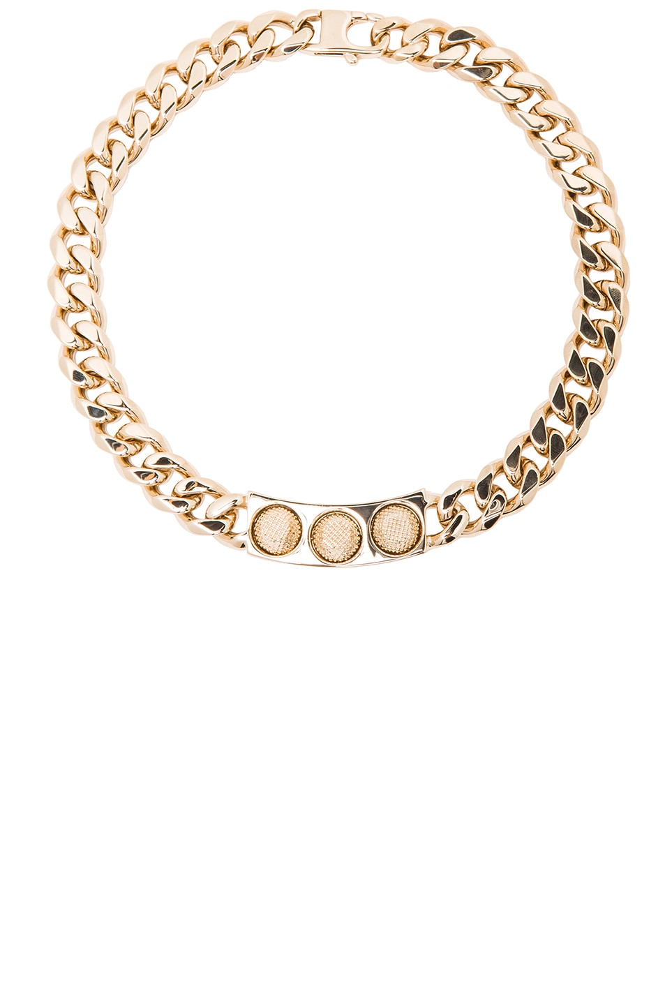 Image 1 of Balenciaga 3 Stud Necklace in Pale Gold