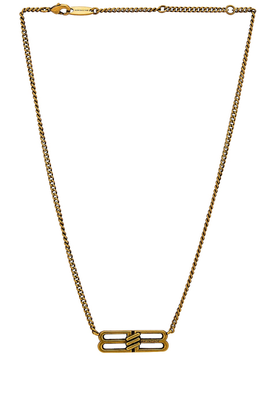 Image 1 of Balenciaga License BB Necklace in Antique Gold