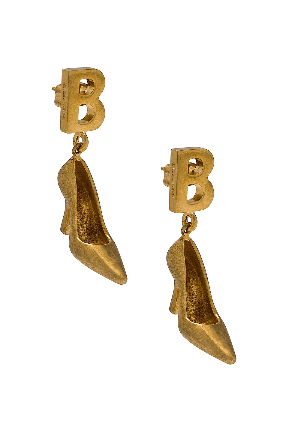 Image 1 of Balenciaga Girl Shoe Earrings in Gold