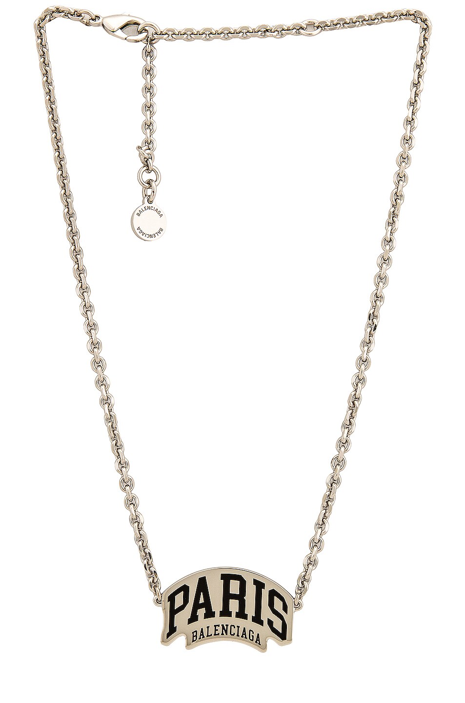 Image 1 of Balenciaga Paris Necklace in Shiny Silver