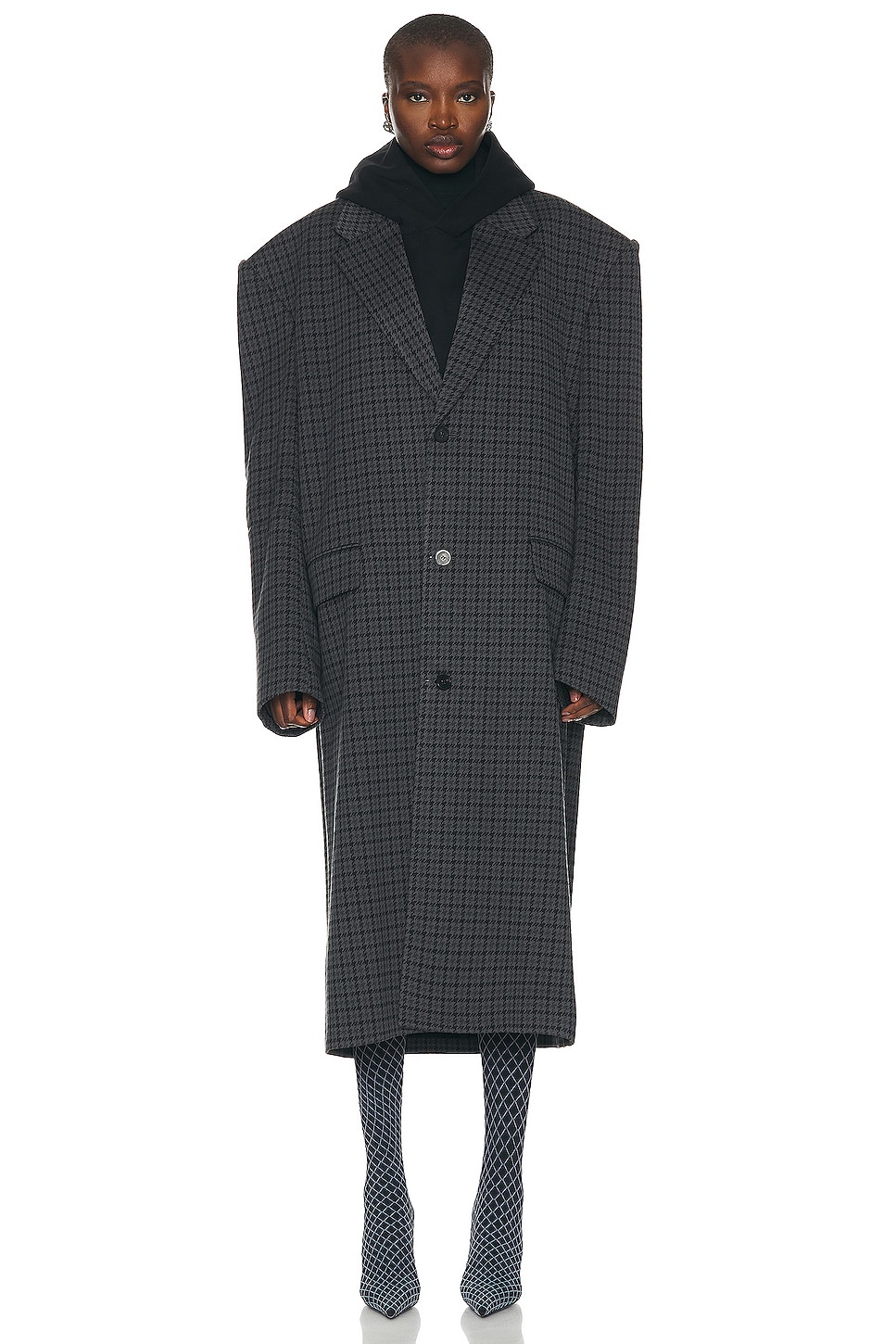 Image 1 of Balenciaga Knitted Coat in Grey