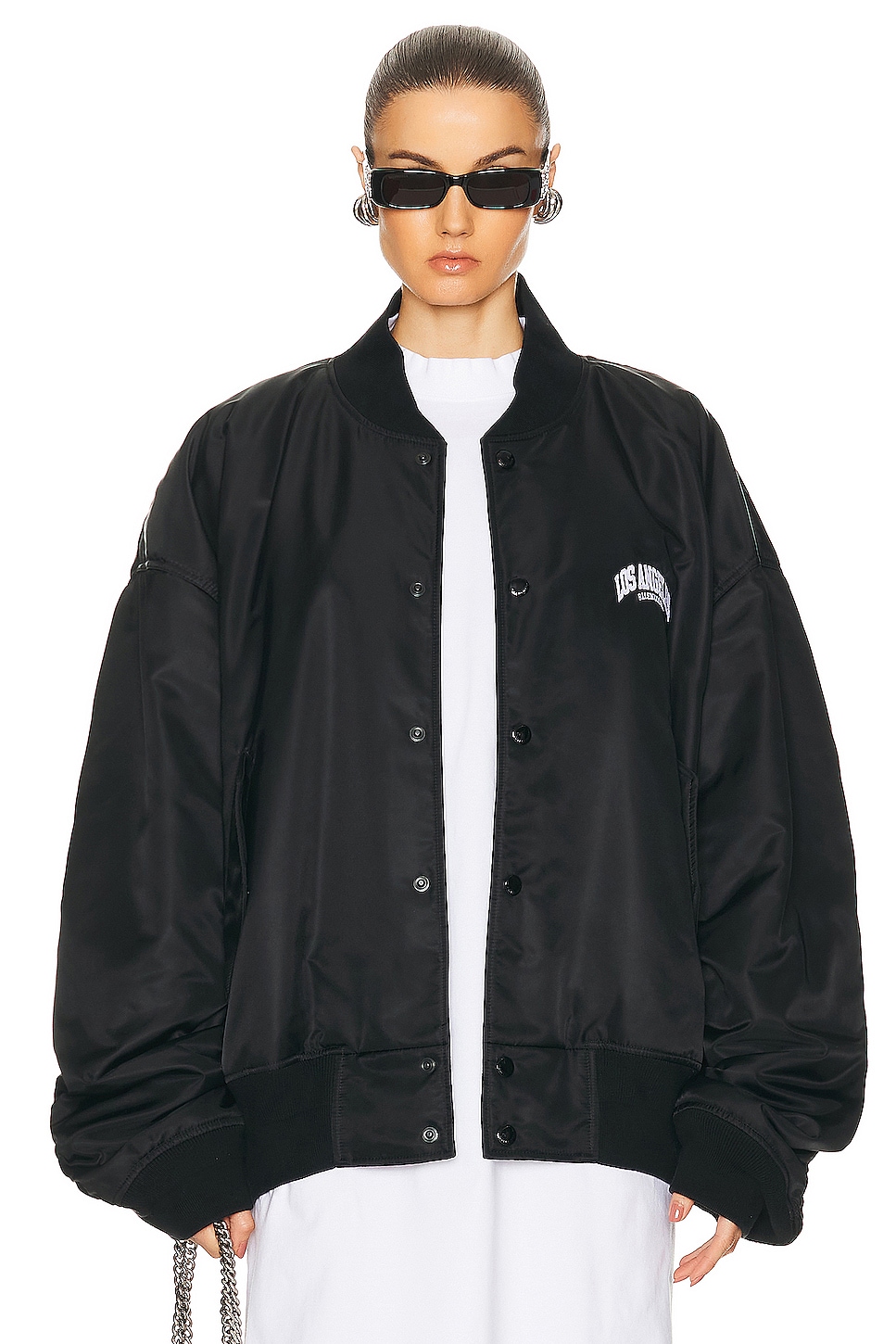 Image 1 of Balenciaga La Varsity Jacket in Black