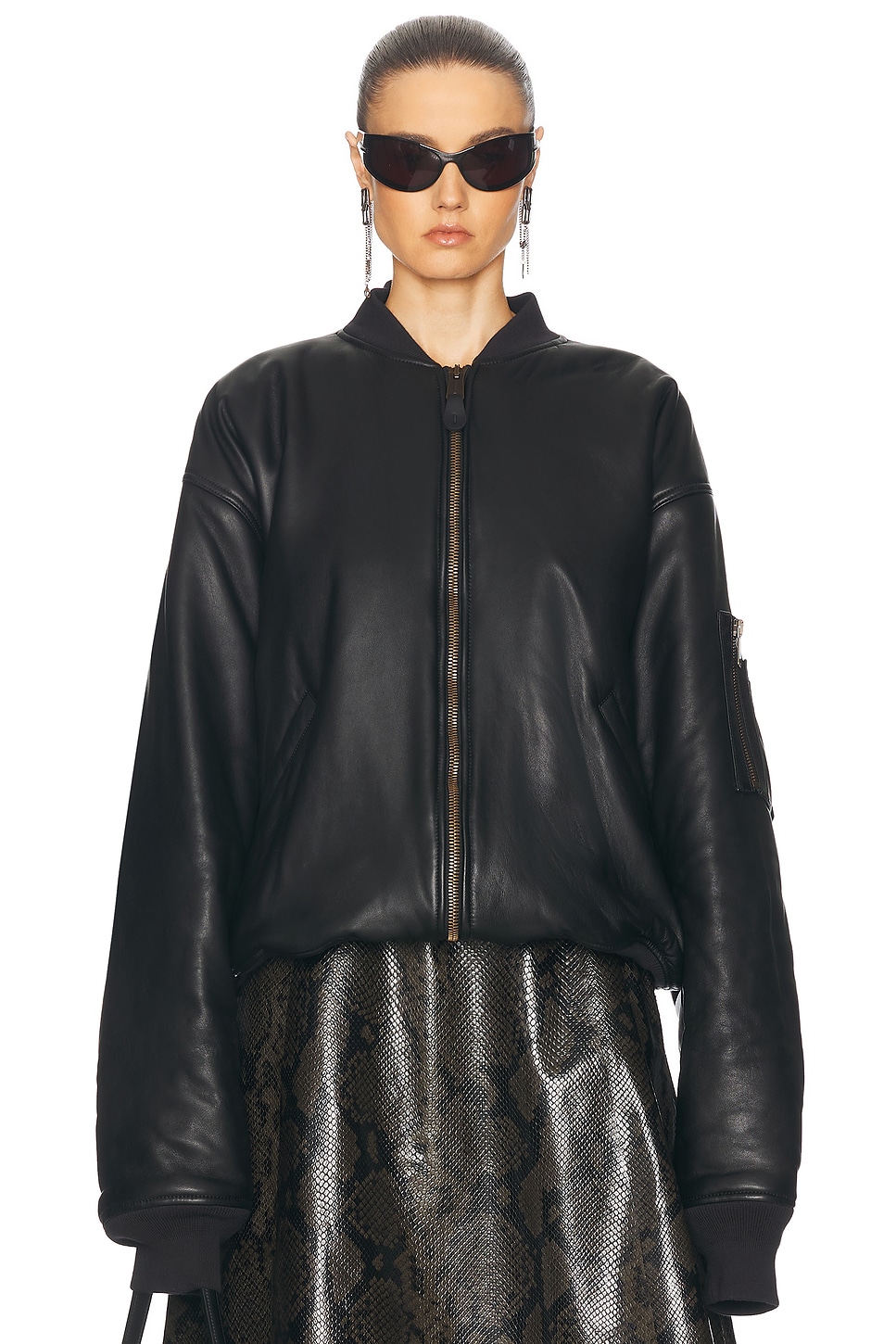 Image 1 of Balenciaga Bomber Jacket in Black