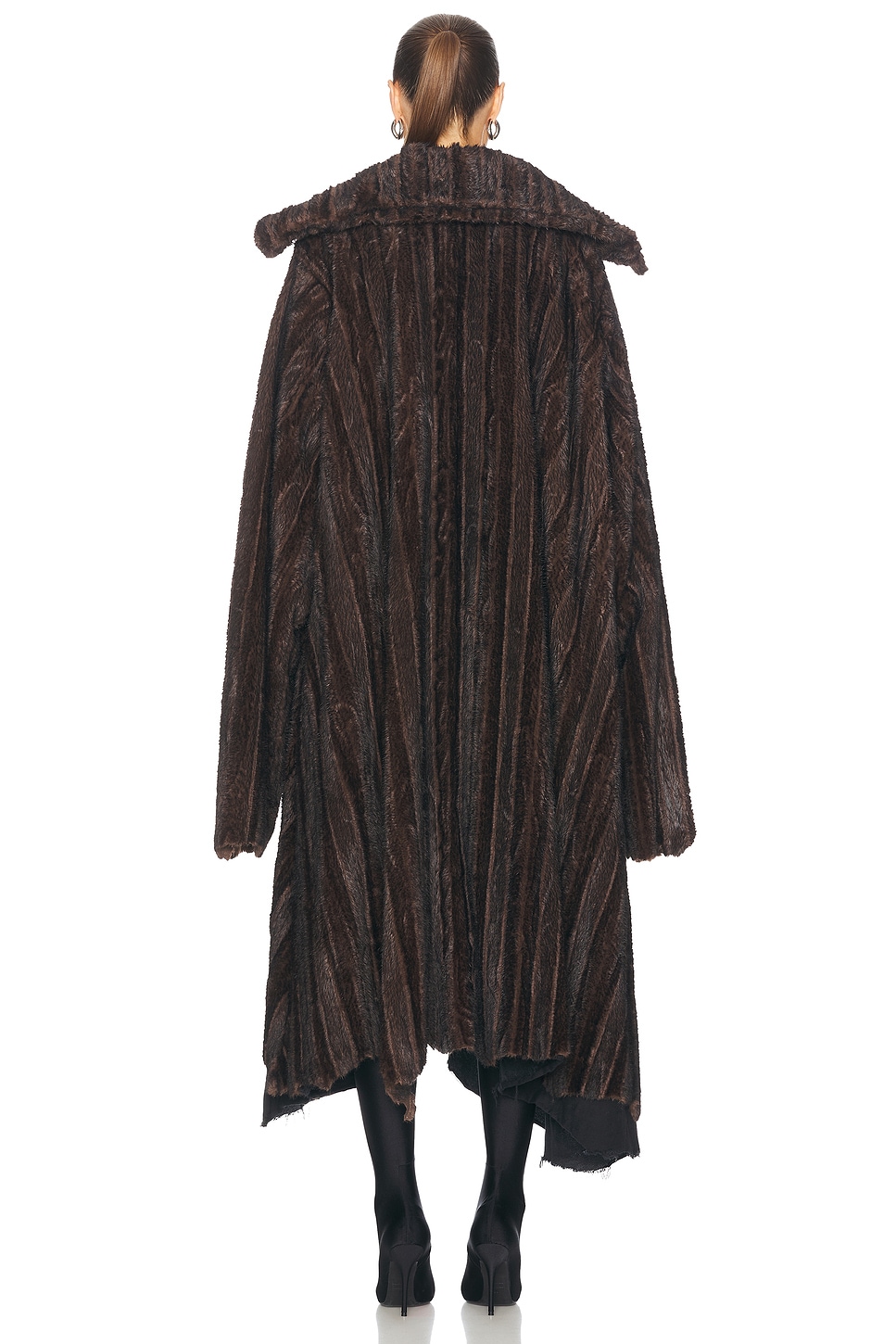 Faux Fur Mink Coat - Thumbnail 5